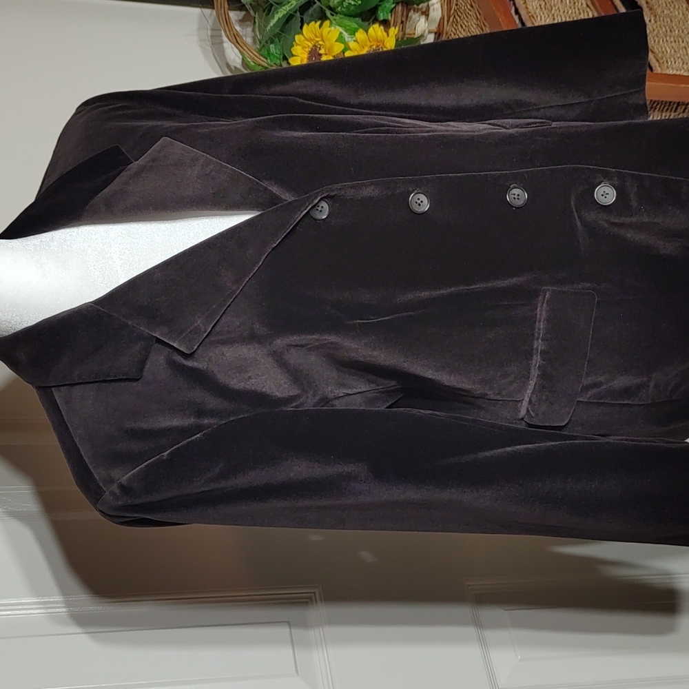 HAROLD'S Vintage Brown Velvet Blazer - Picture 2 of 13